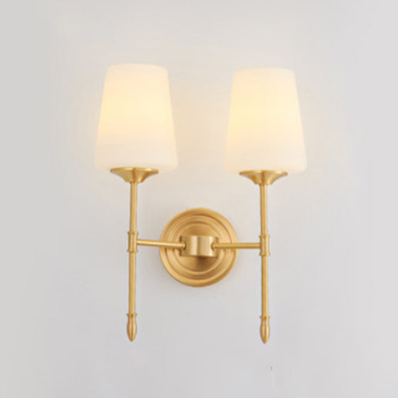 American Style Copper Vanity Light Geometry Shape Vanity Lamp for Shower Room