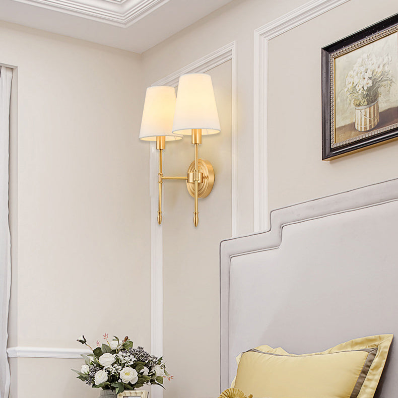 American Style Copper Vanity Light Geometry Shape Vanity Lamp for Shower Room