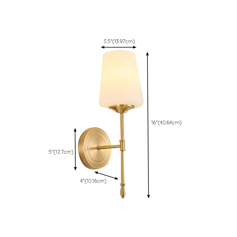American Style Copper Vanity Light Geometry Shape Vanity Lamp for Shower Room