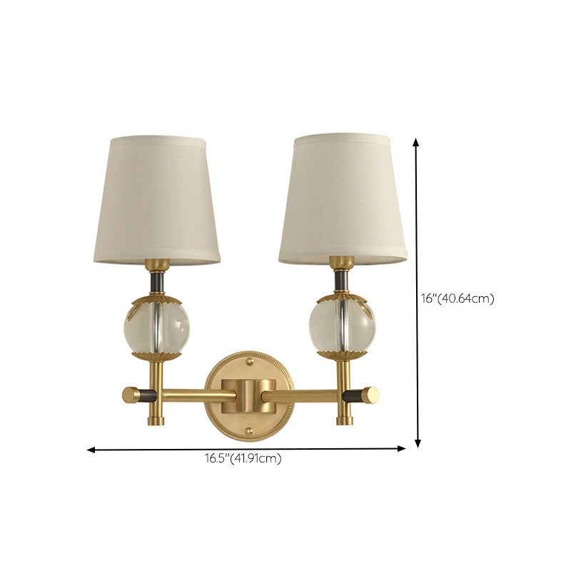 Modern Simple Copper Vanity Light Cylinder Shape Vanity Lamp for Living Room