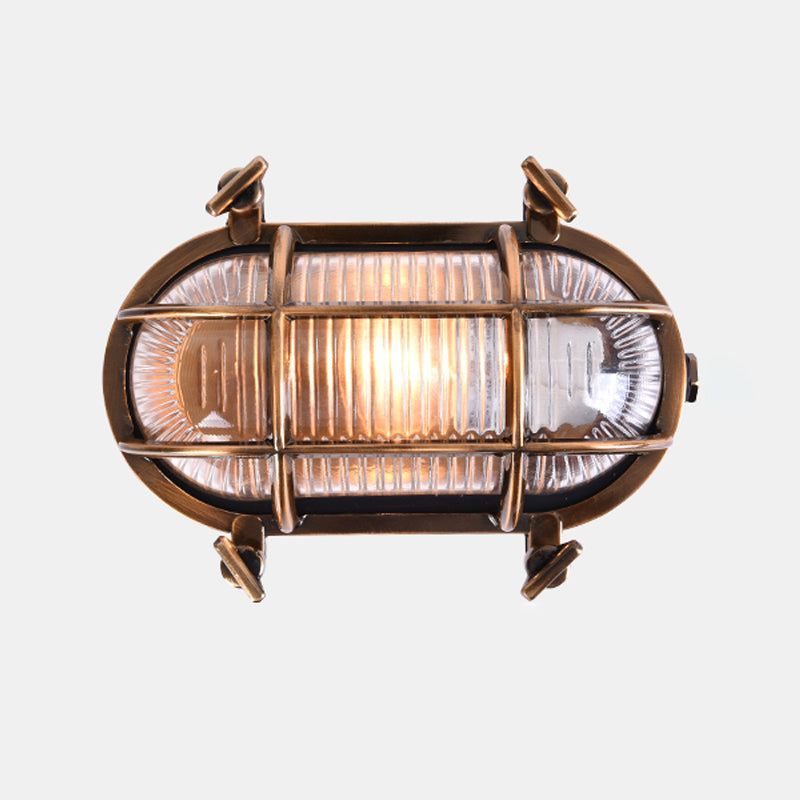 Industrial Style Vanity Light Aluminum Ellipse Shape Vanity Lamp for Shower Room
