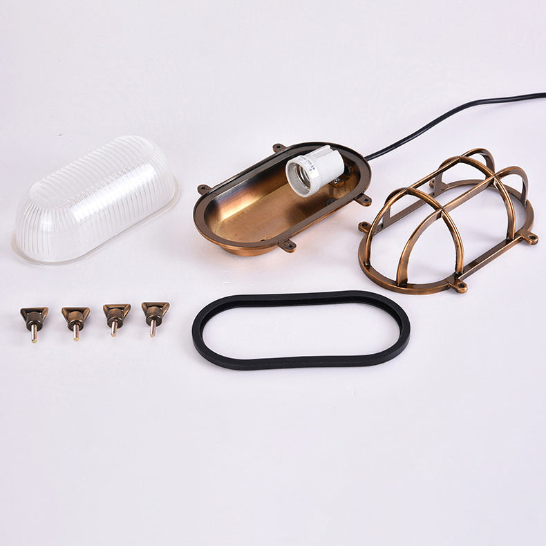 Industrial Style Vanity Light Aluminum Ellipse Shape Vanity Lamp for Shower Room