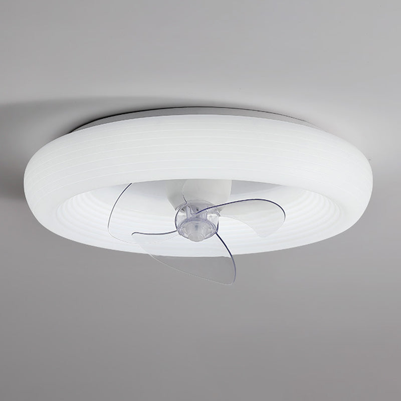 3-Blade White Ceiling Fan Modernism LED Fan with Light for Home