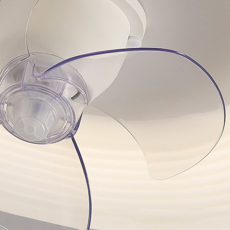 3-Blade White Ceiling Fan Modernism LED Fan with Light for Home