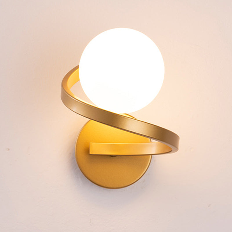 Modern Globe Bath Lighting Metal Black/Golden Vanity Light for Bathroom