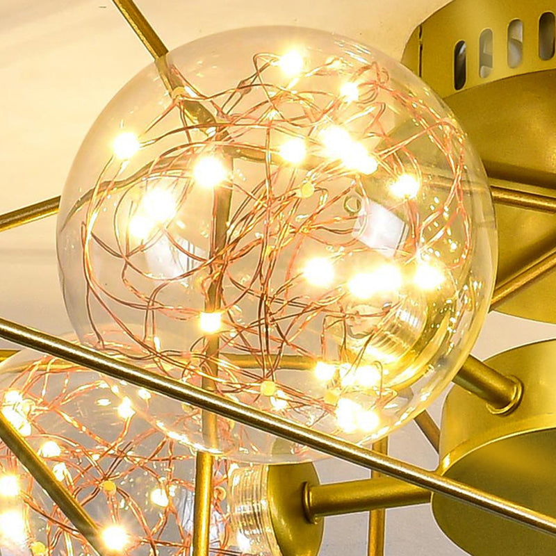 Modern Simple Iron Ceiling Light Geometry Shape Ceiling Lamp for Bedroom