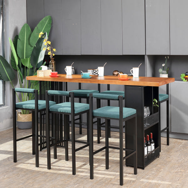 1/7 Pieces Counter Height Set Rectangular Industrial Bar Stool and Table Set