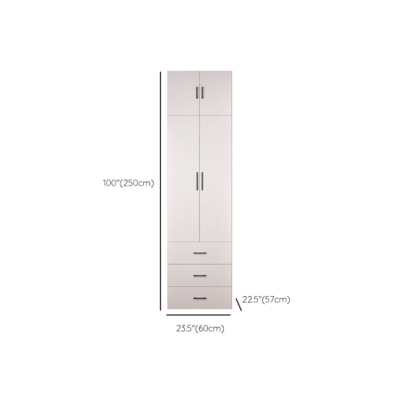 Hinged Wardrobe Closet with Drawer Contemporary Storage Cabinet