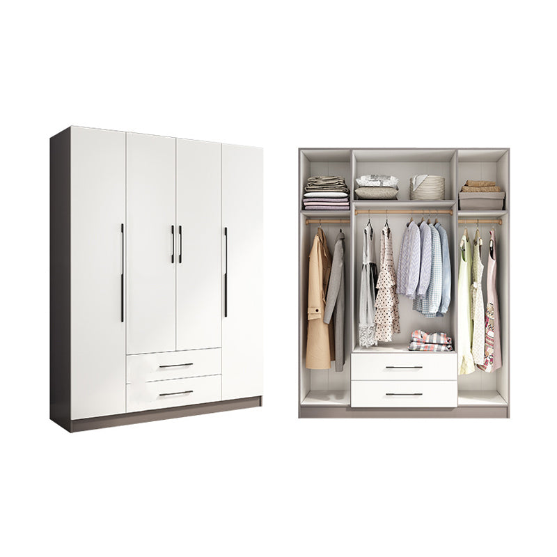 Hinged Engineered Wood Wardrobe Closet Modern Wardrobe Cabinet