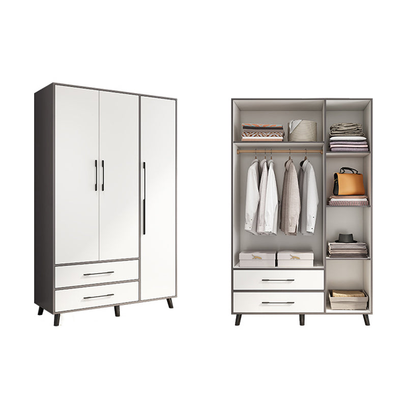 Hinged Engineered Wood Wardrobe Closet Modern Wardrobe Cabinet