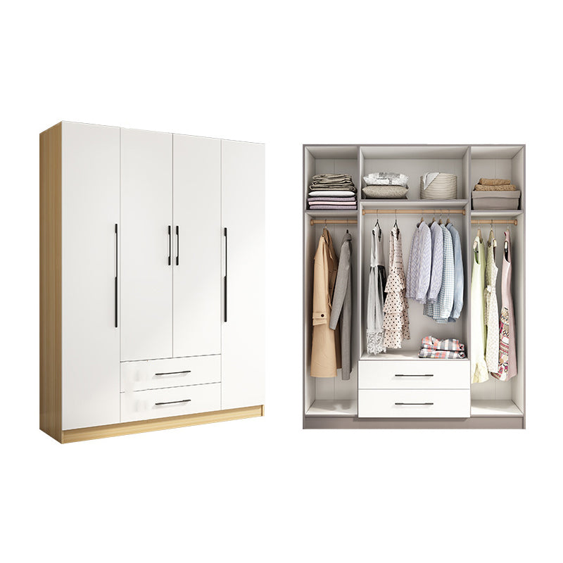 Hinged Engineered Wood Wardrobe Closet Modern Wardrobe Cabinet