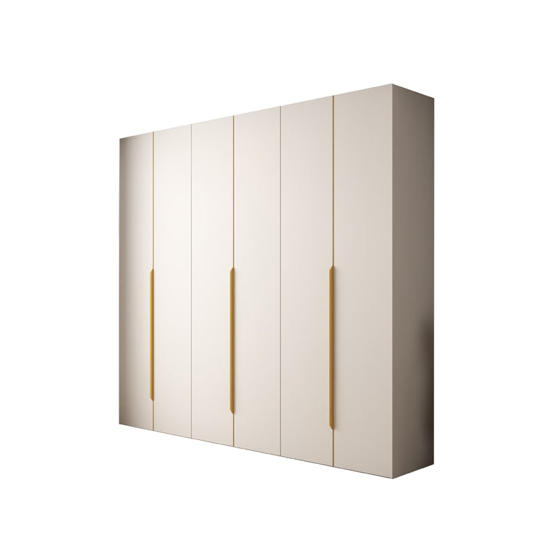 Modern Hinged Wardrobe Closet White Engineered Wood Wardrobe Armoire