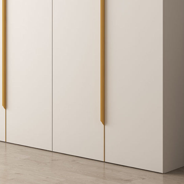 Modern Hinged Wardrobe Closet White Engineered Wood Wardrobe Armoire