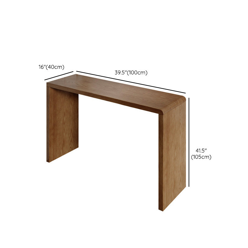 Modern Style Bar Table Pine Solid Wood Double pedestal Bar Dining Table with Storage