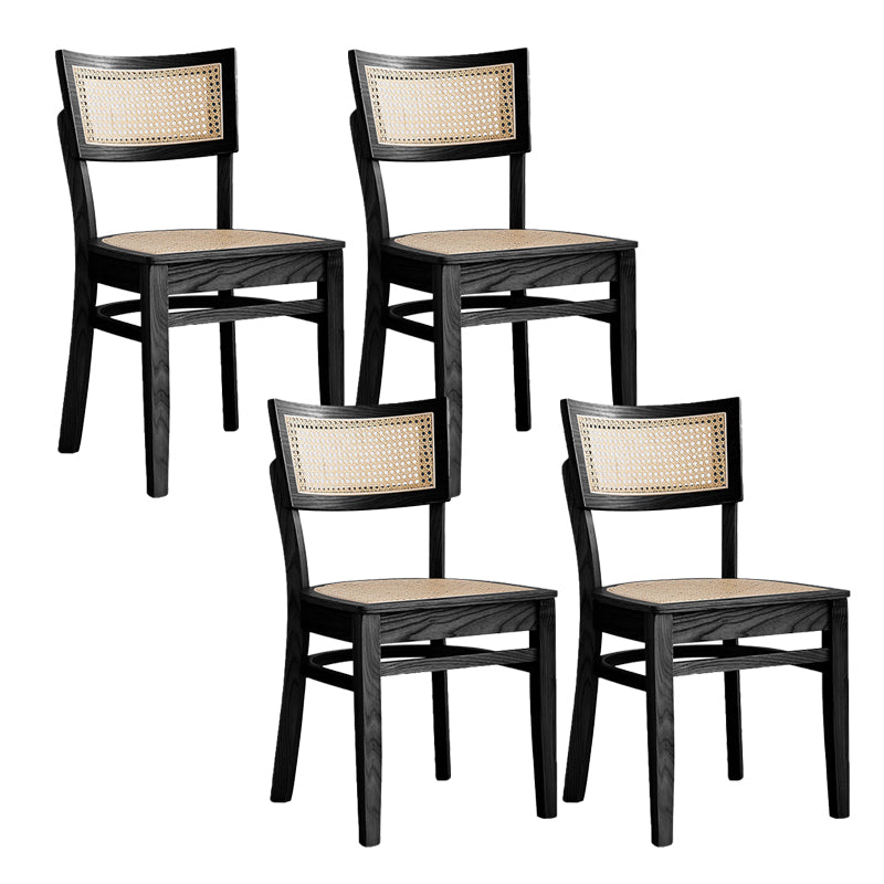 Modern Style Low Back Barstool Wooden Counter Bar Stool with Wood Legs