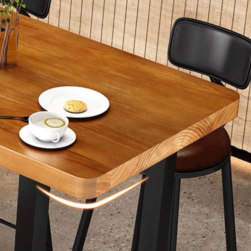 1/9 Pieces Bar Stool and Table Set Rectangular Pub Table Set