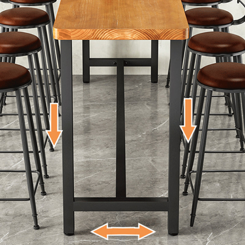 1/9 Pieces Bar Stool and Table Set Rectangular Pub Table Set