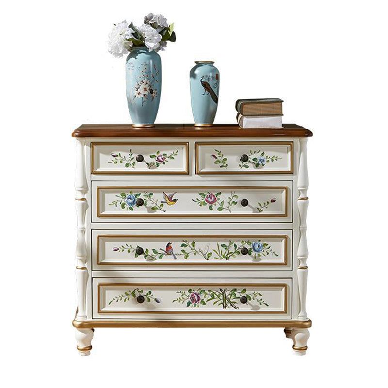American Traditional Double Dresser Wood Storage Chest with Drawers for Bedroom