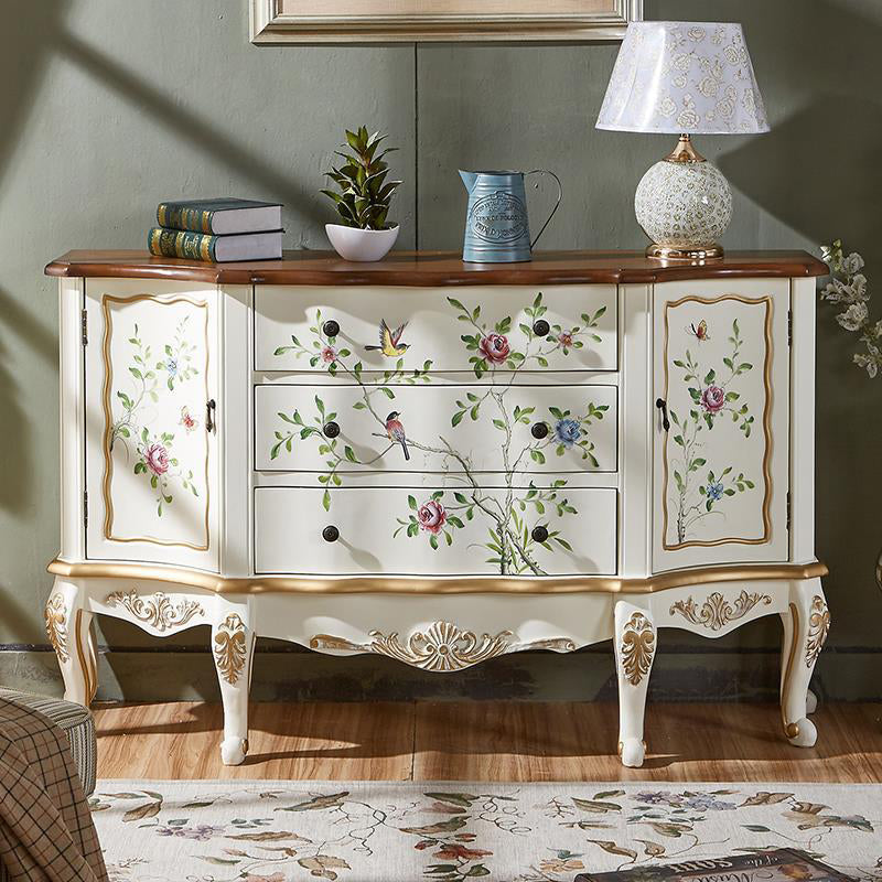 American Traditional Double Dresser Wood Storage Chest with Drawers for Bedroom