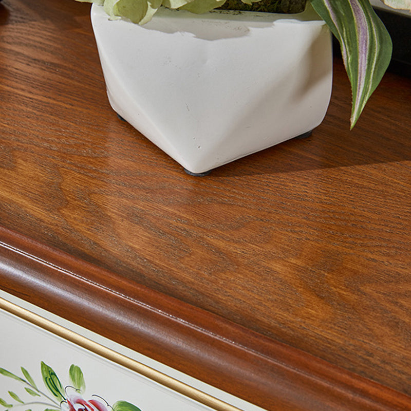 American Traditional Double Dresser Wood Storage Chest with Drawers for Bedroom