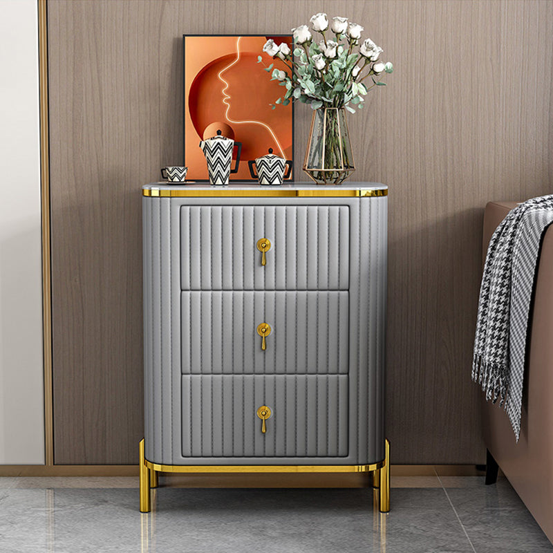 Classic Glam Vertical Lingerie Chest Stone Storage Chest with Drawers for Bedroom