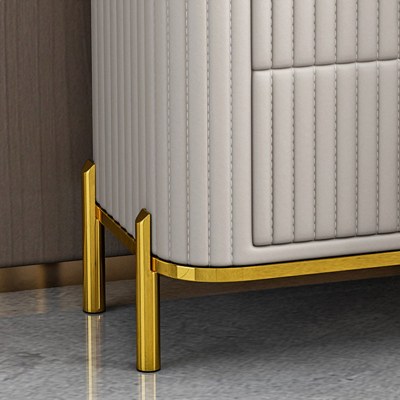 Classic Glam Vertical Lingerie Chest Stone Storage Chest with Drawers for Bedroom