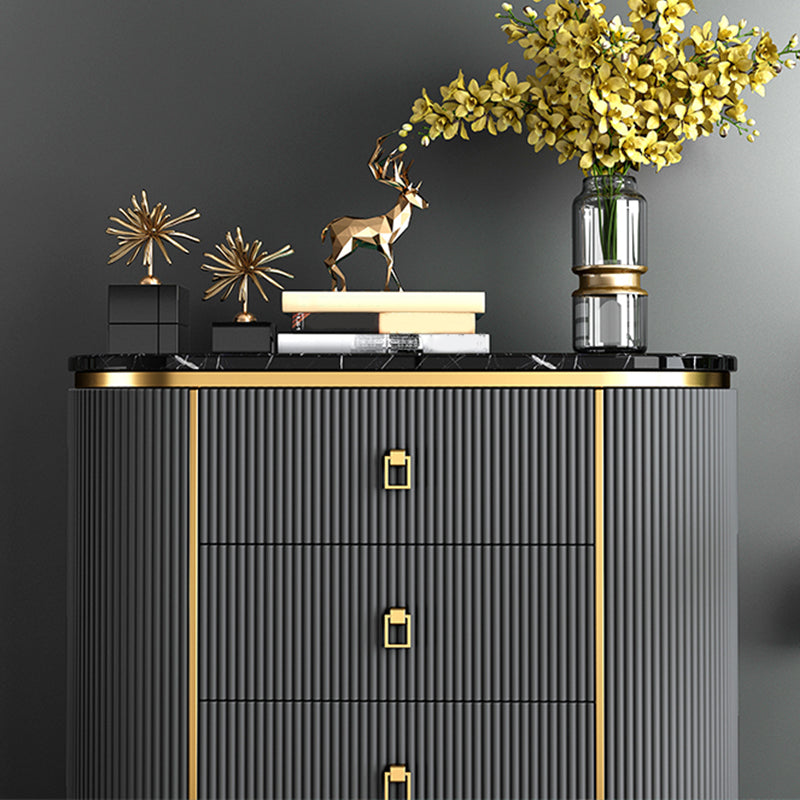 Classic Glam Vertical Lingerie Chest Stone Storage Chest for Bedroom