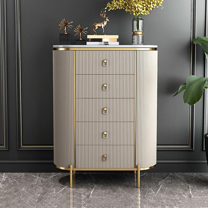 Classic Glam Vertical Lingerie Chest Stone Storage Chest for Bedroom