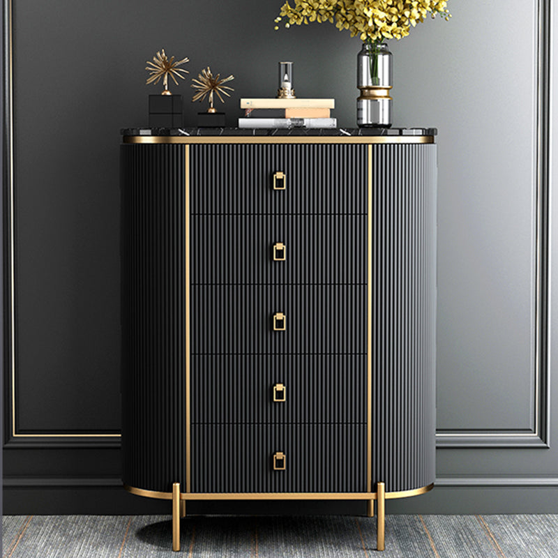 Classic Glam Vertical Lingerie Chest Stone Storage Chest for Bedroom