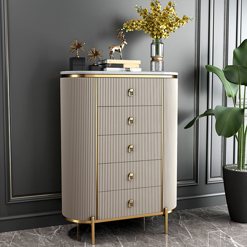 Classic Glam Vertical Lingerie Chest Stone Storage Chest for Bedroom