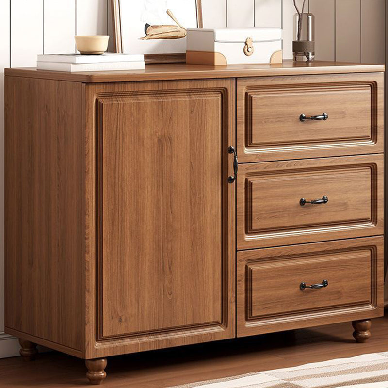 American Traditional Combo Dresser Wood Storage Chest with Drawers for Bedroom