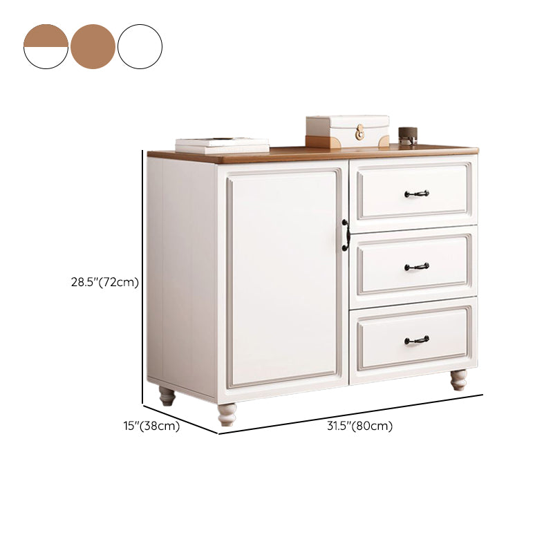 American Traditional Combo Dresser Wood Storage Chest with Drawers for Bedroom