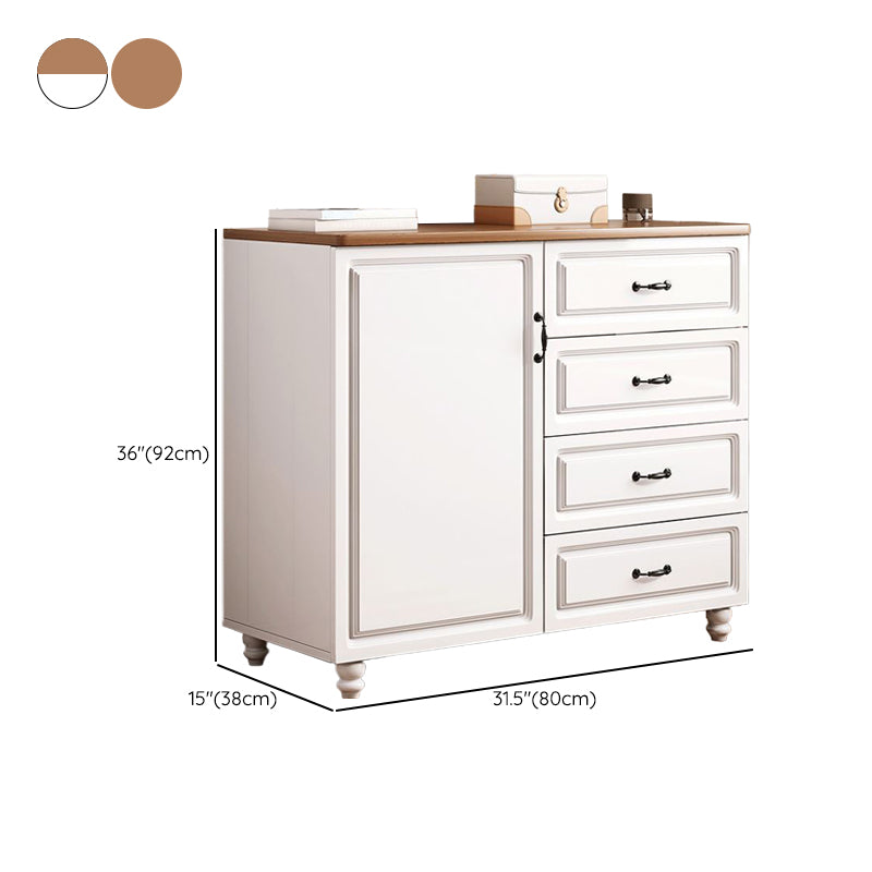 American Traditional Combo Dresser Wood Storage Chest with Drawers for Bedroom