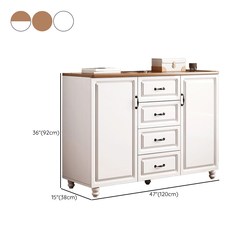 American Traditional Combo Dresser Wood Storage Chest with Drawers for Bedroom