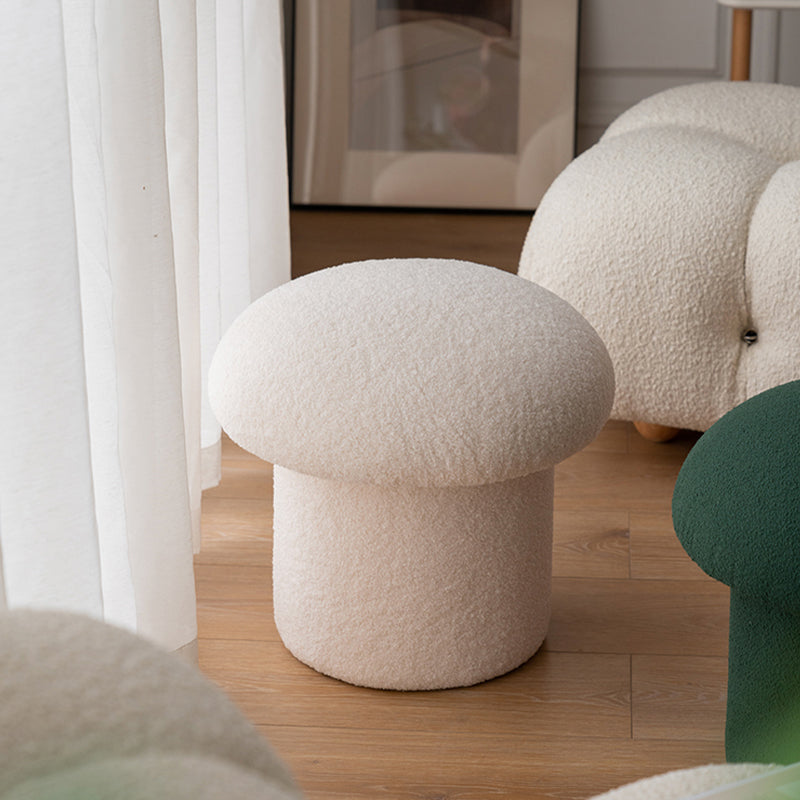 Modern Pure Color Pouf Trea Resistant Mushroom Pouf for Living Room