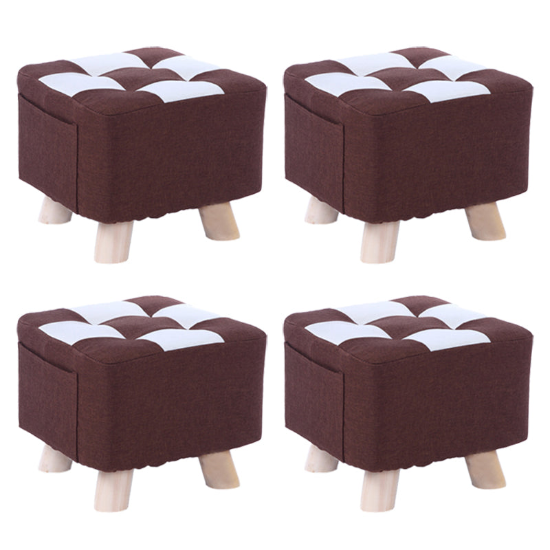 Red Modern Standard Plaid Pattern Trea Resistant for Living Room