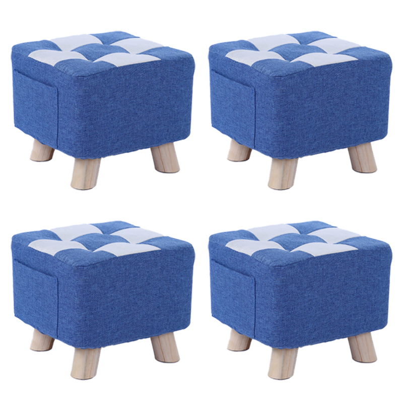 Red Modern Standard Plaid Pattern Trea Resistant for Living Room