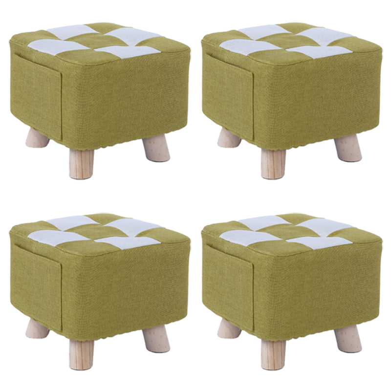 Red Modern Standard Plaid Pattern Trea Resistant for Living Room