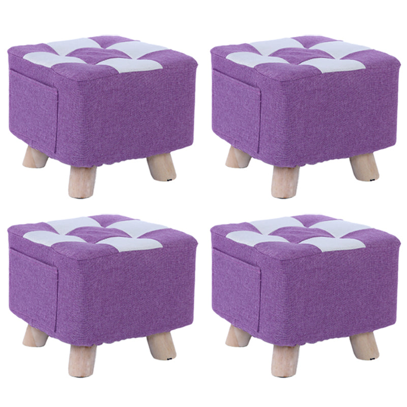 Red Modern Standard Plaid Pattern Trea Resistant for Living Room