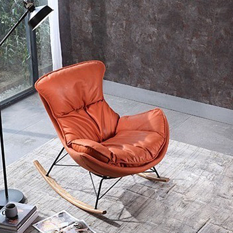 Contemporary Simple Style Sofa Rocking Chair Single Rocking Chair for Relaxing