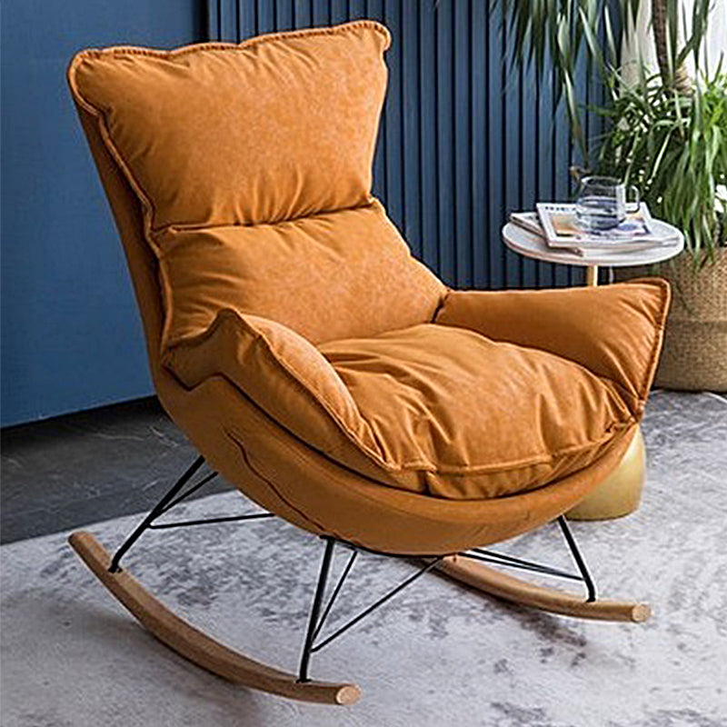 Contemporary Simple Style Sofa Rocking Chair Single Rocking Chair for Relaxing