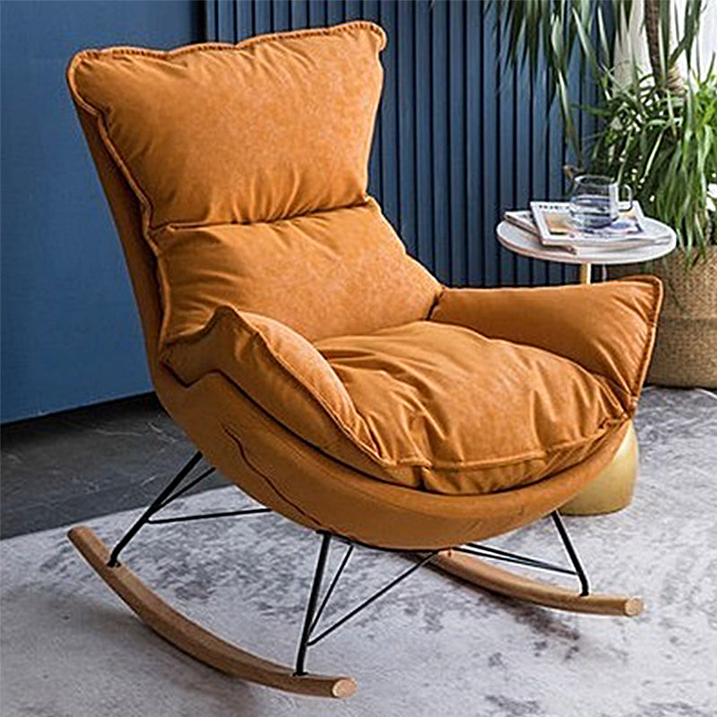 Contemporary Simple Style Sofa Rocking Chair Single Rocking Chair for Relaxing
