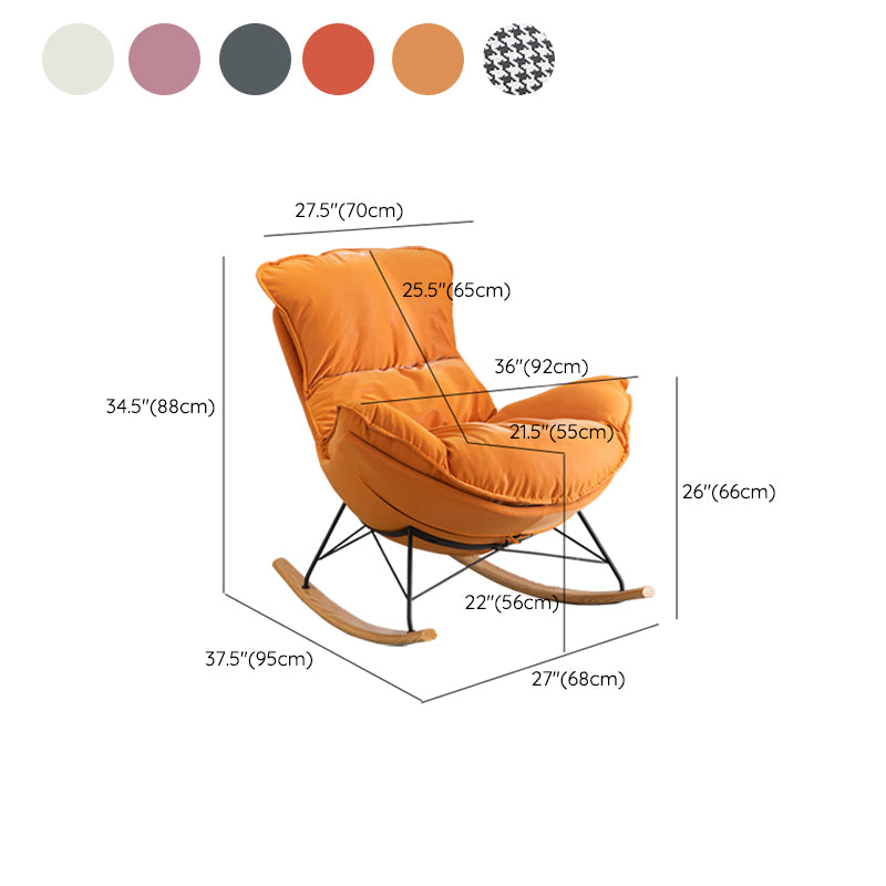 Contemporary Simple Style Sofa Rocking Chair Single Rocking Chair for Relaxing