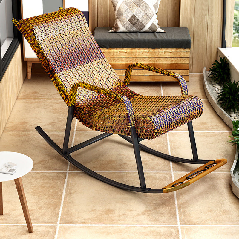 Modern Indoor Rattan Rocking Chair Single Relaxing Rocking Chair