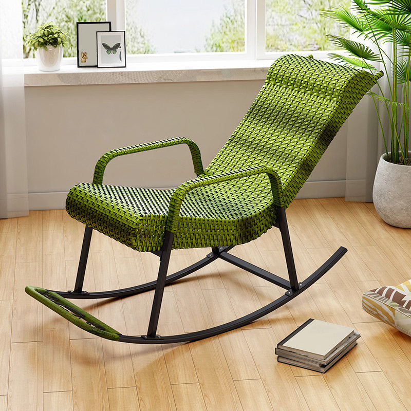 Modern Indoor Rattan Rocking Chair Single Relaxing Rocking Chair