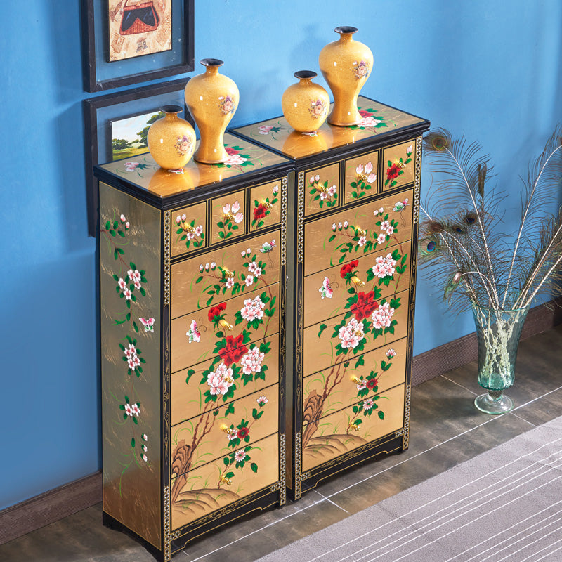 American Traditional Lingerie Chest Wood Storage Chest for Bedroom