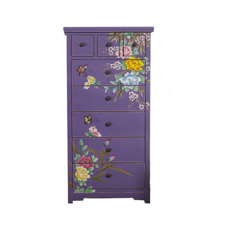 American Traditional Lingerie Chest Wood Storage Chest for Bedroom