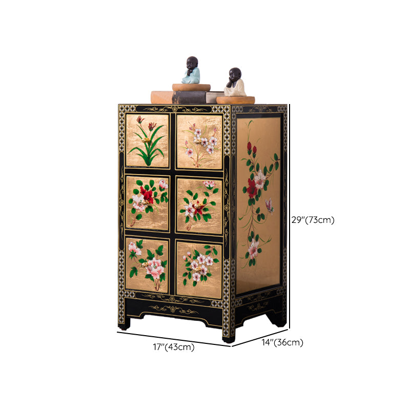 American Traditional Lingerie Chest Wood Storage Chest for Bedroom