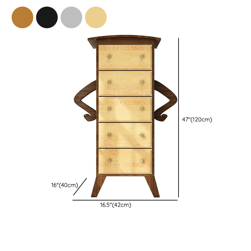 American Traditional Lingerie Chest Solid Wood Storage Chest for Bedroom