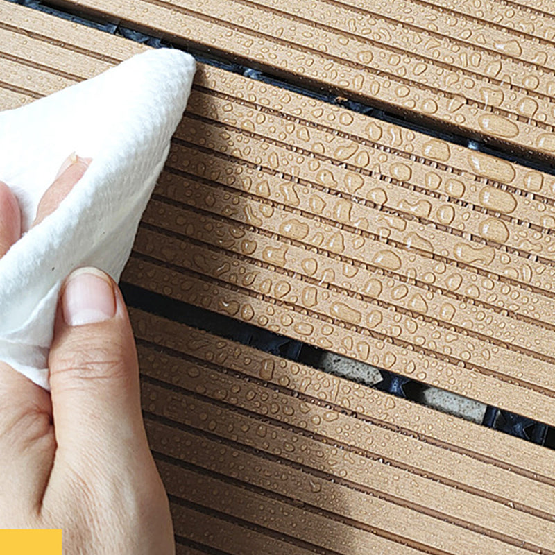Wooden Flooring Tile Solid Color Click Lock Non-Skid Outdoor Patio